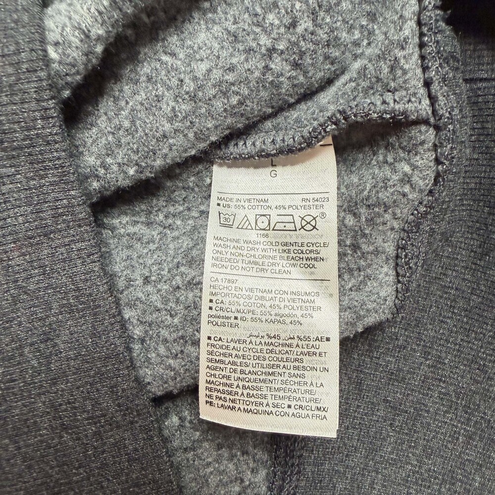 Old Navy Sweatshirt Womens Large Dark Charcoal Gray Lace Up Front Fleece Pullove - Picture 6 of 7